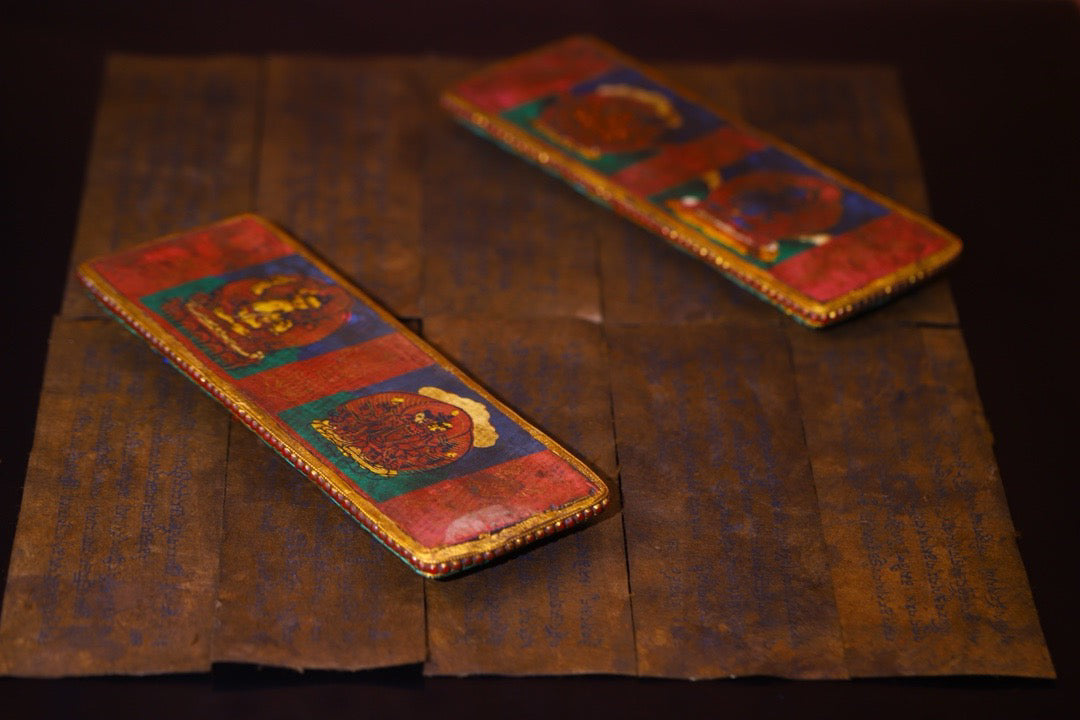 High monk hand drawn old scriptures