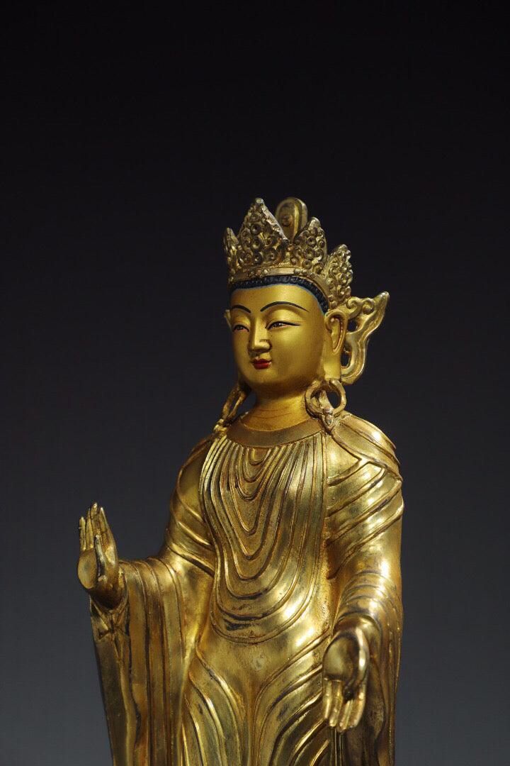 Chinese antique pure copper Buddha statue from Northern Wei Dynasty