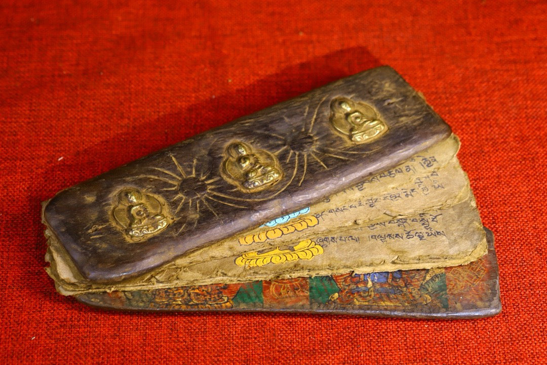 High monk hand drawn old scriptures