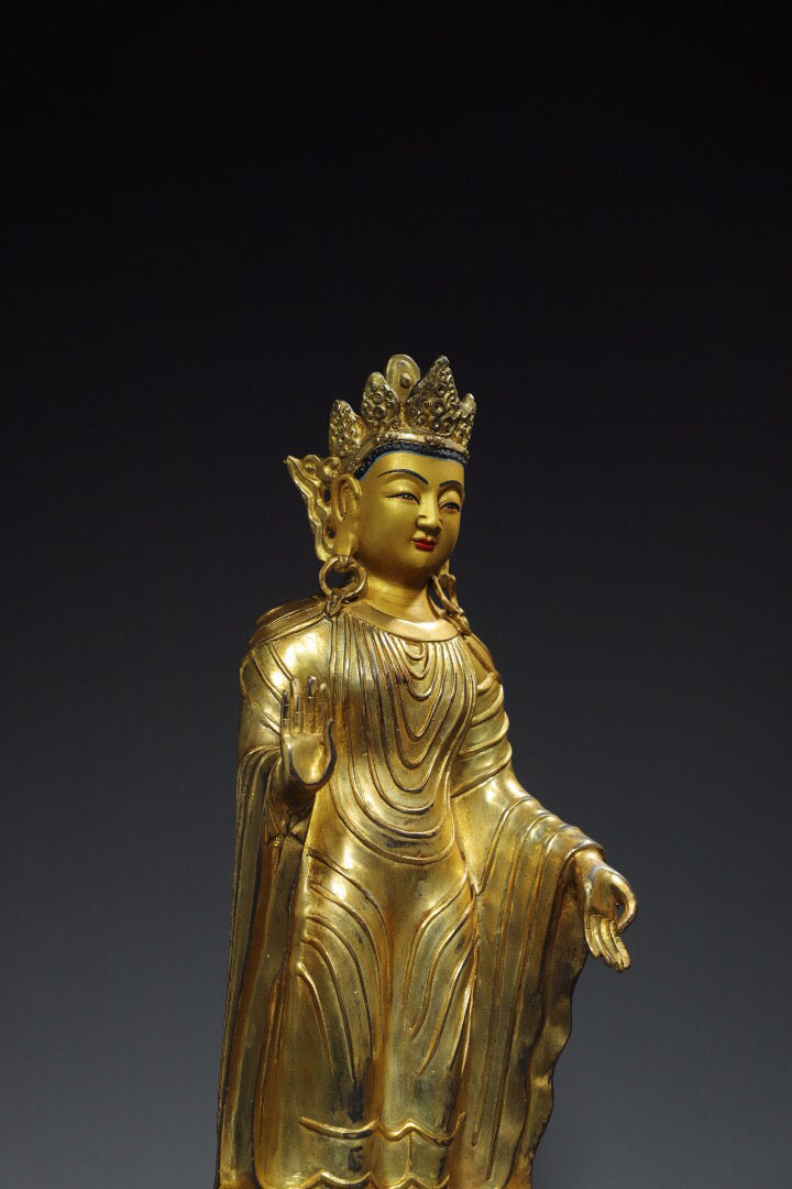Chinese antique pure copper Buddha statue from Northern Wei Dynasty