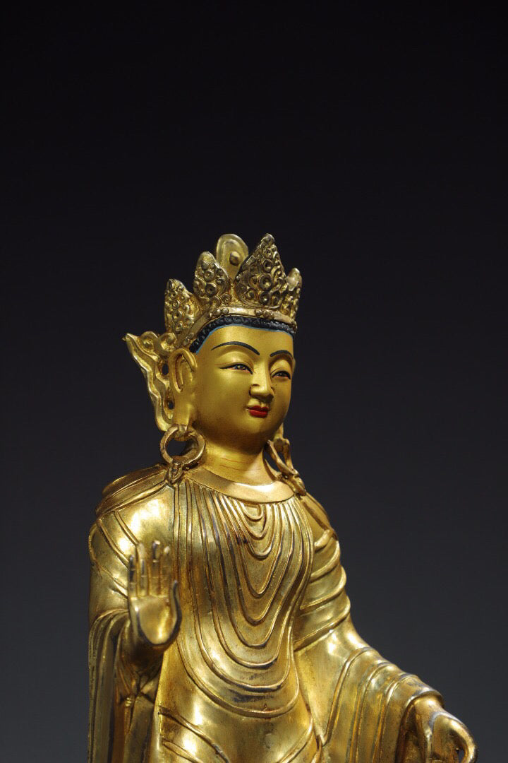 Chinese antique pure copper Buddha statue from Northern Wei Dynasty