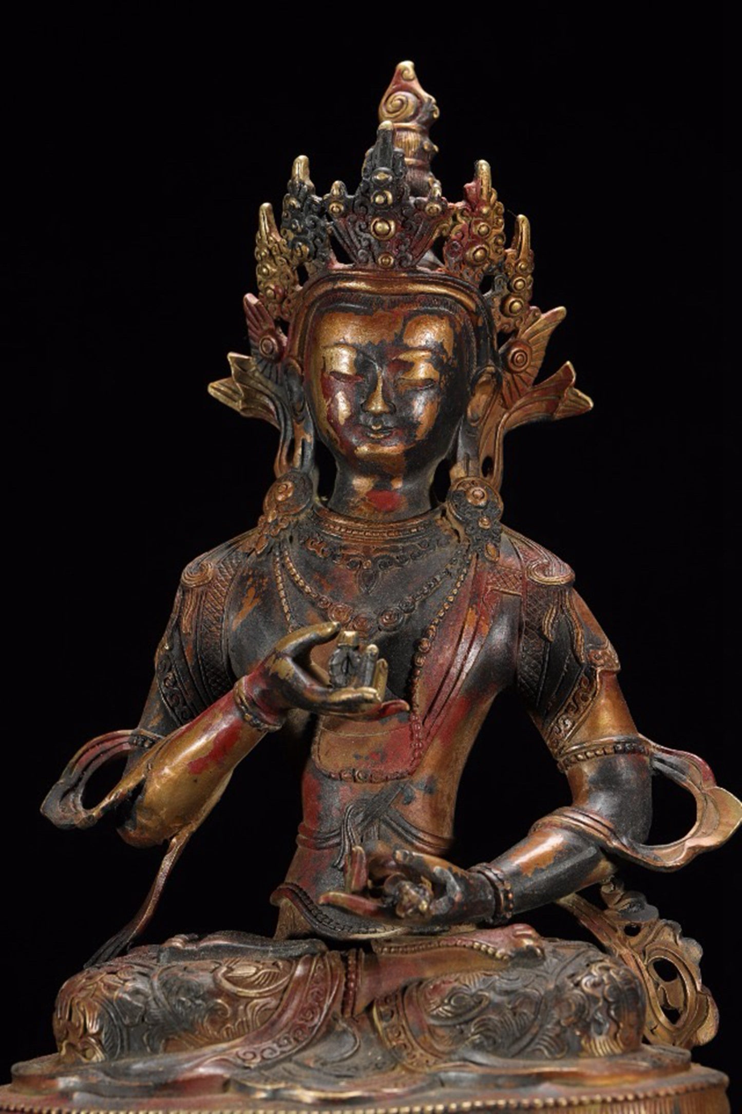 Bronze gilded Buddha statue in Vajrasattva