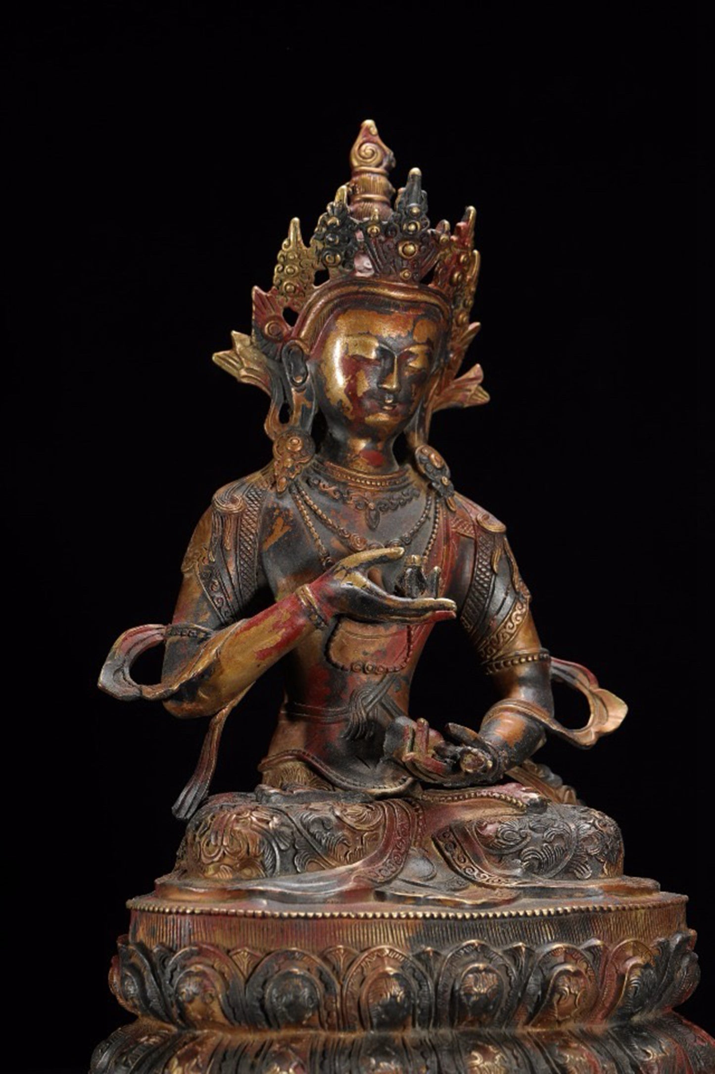 Bronze gilded Buddha statue in Vajrasattva