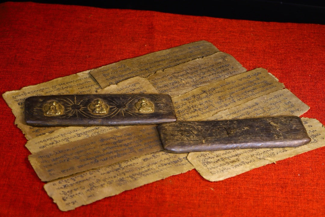 High monk hand drawn old scriptures