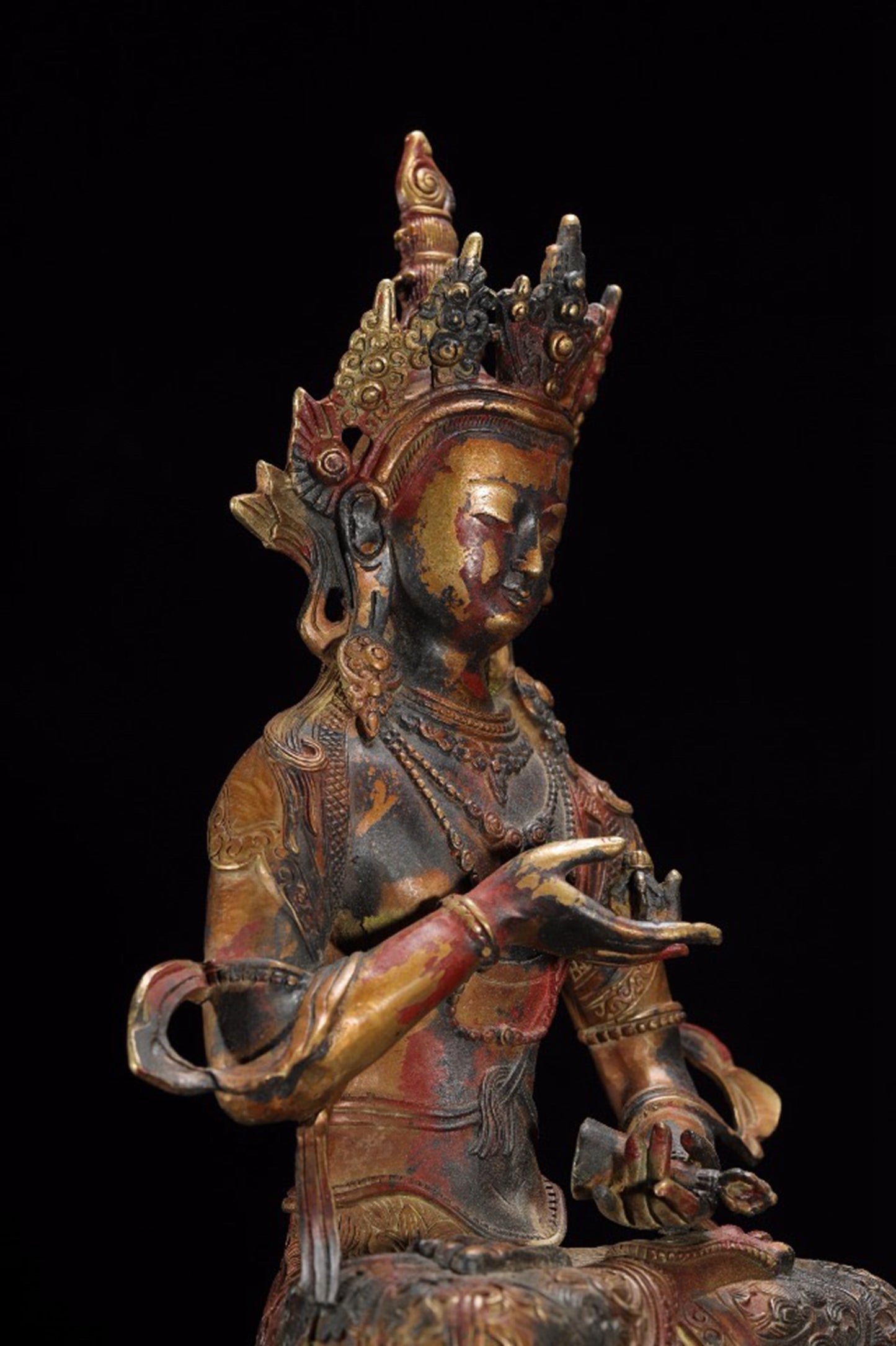 Bronze gilded Buddha statue in Vajrasattva