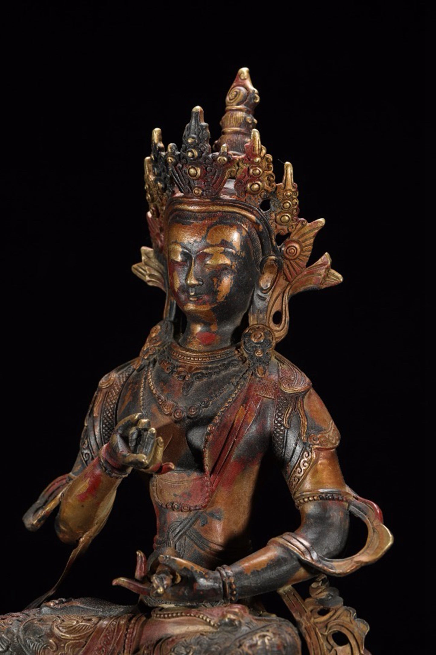 Bronze gilded Buddha statue in Vajrasattva