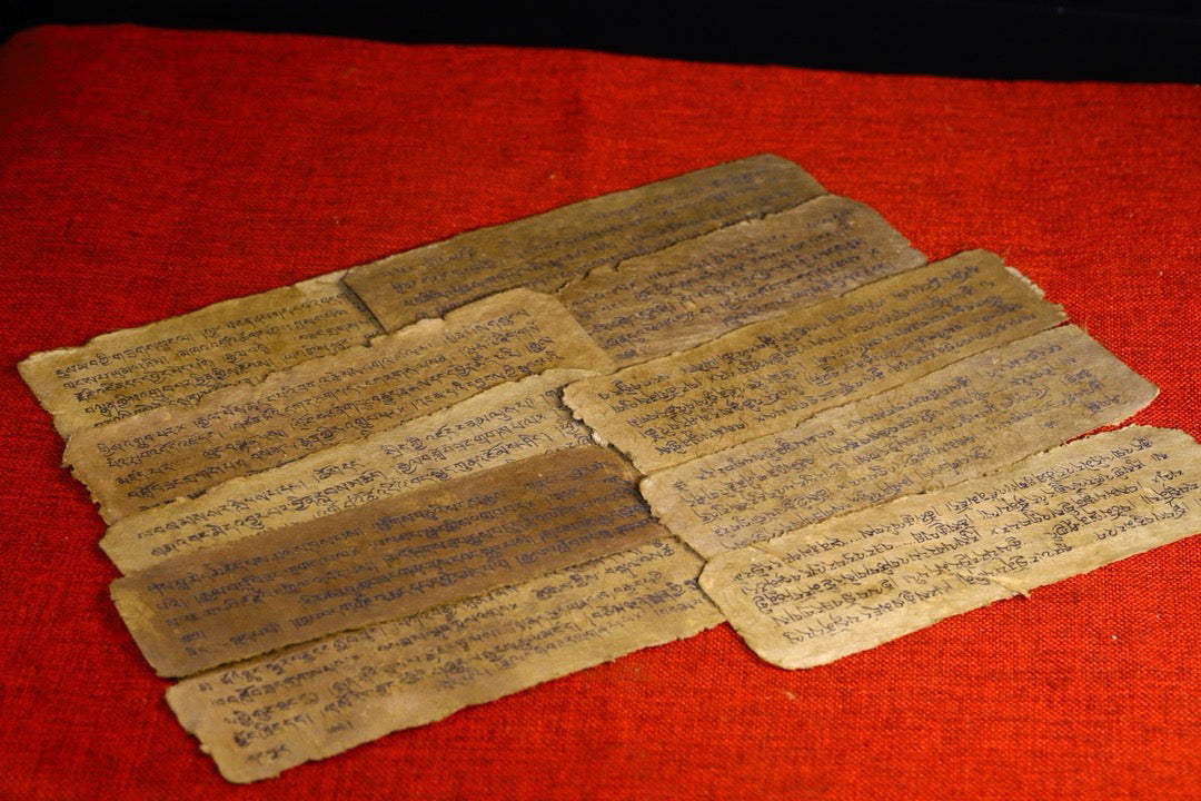 High monk hand drawn old scriptures