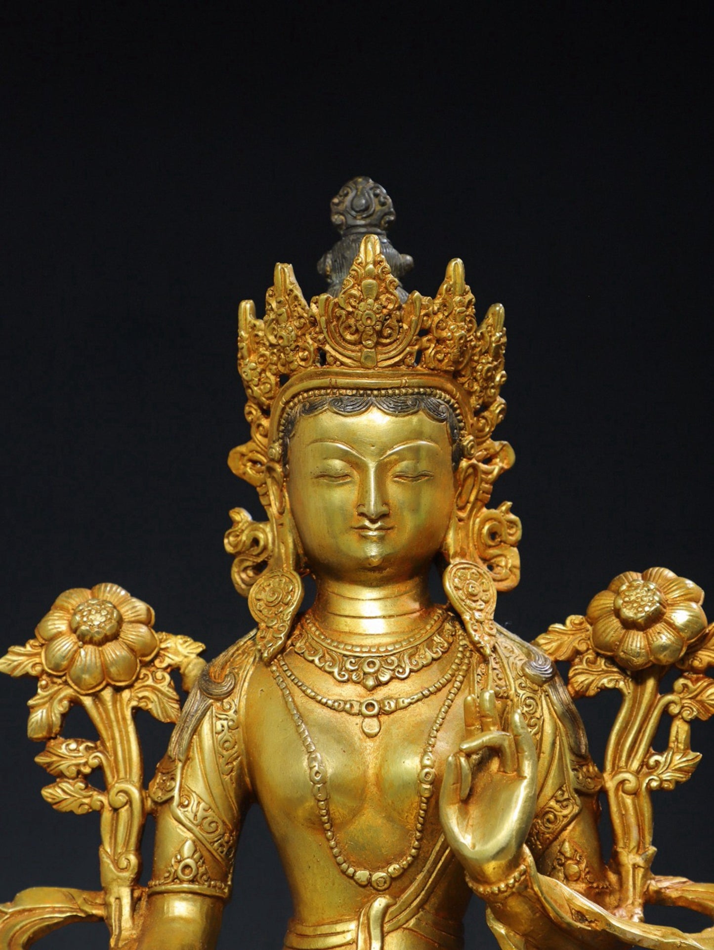 Bronze gilded [Green Tara] Buddha statue