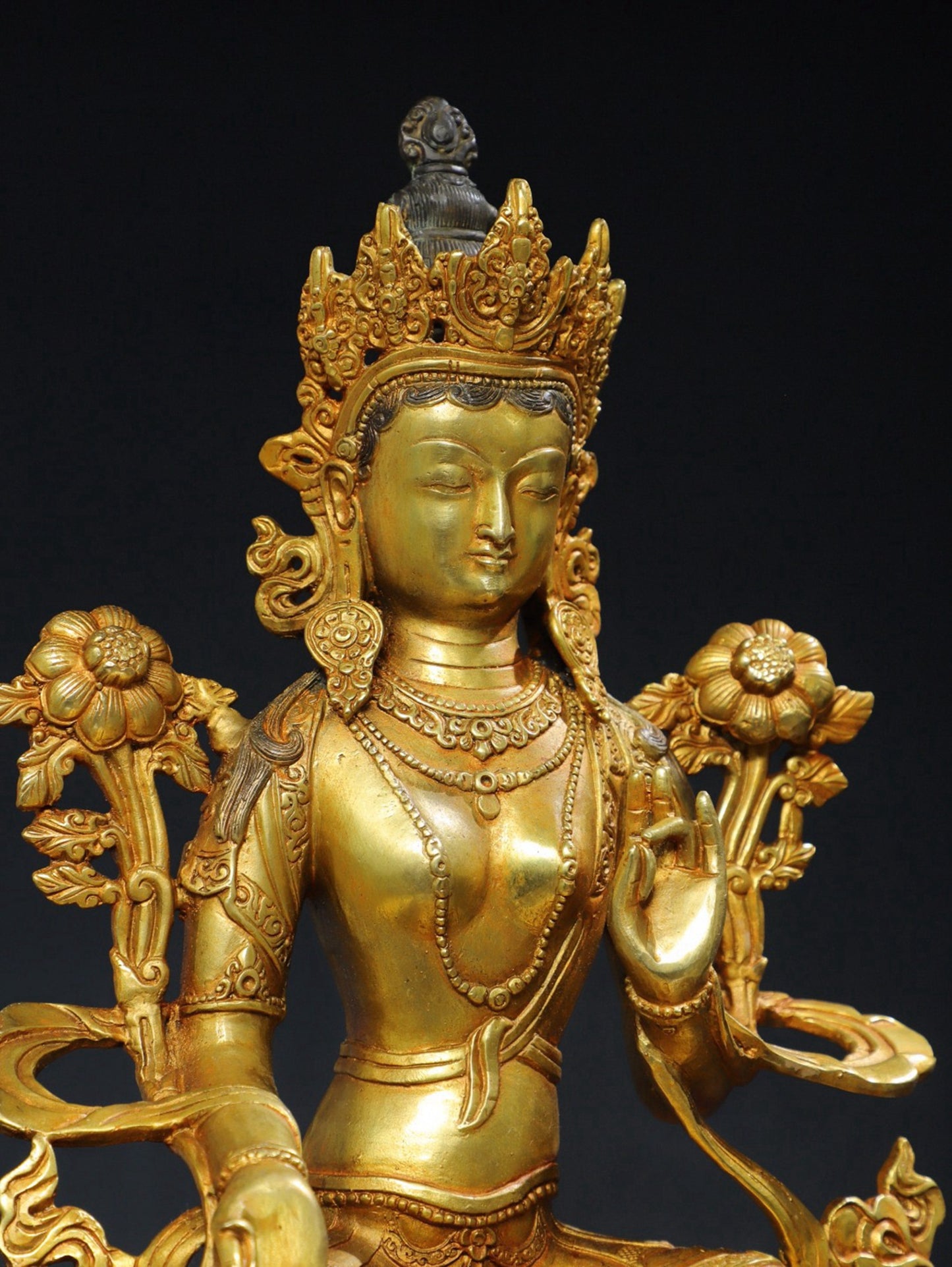 Bronze gilded [Green Tara] Buddha statue