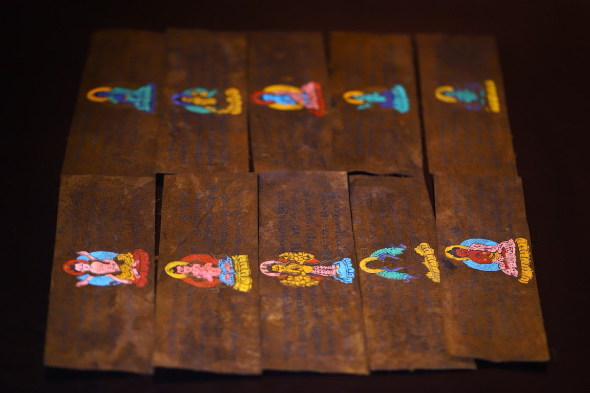 High monk hand drawn old scriptures