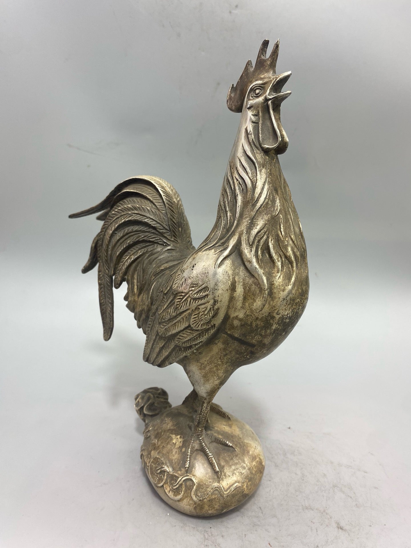 Chinese antique pure copper gilded silver auspicious ornaments