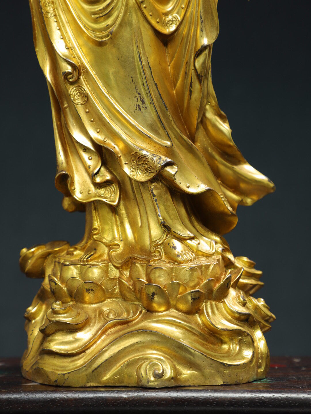 Chinese antique pure copper statue of Bodhisattva Da Shi
