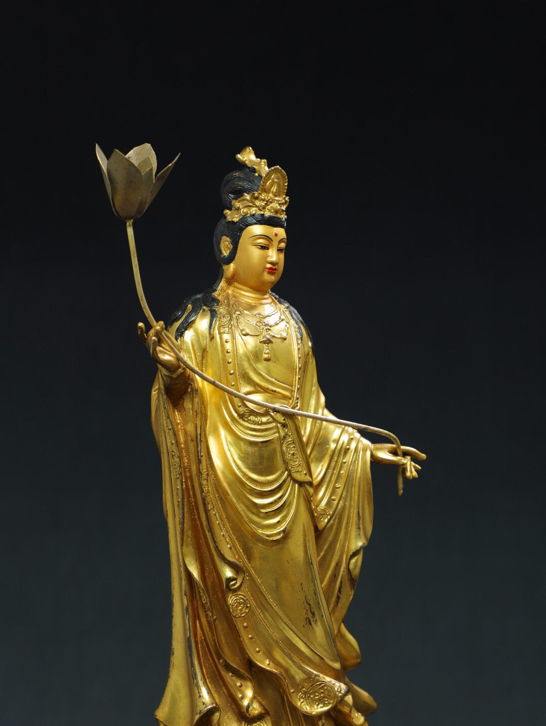 Chinese antique pure copper statue of Bodhisattva Da Shi