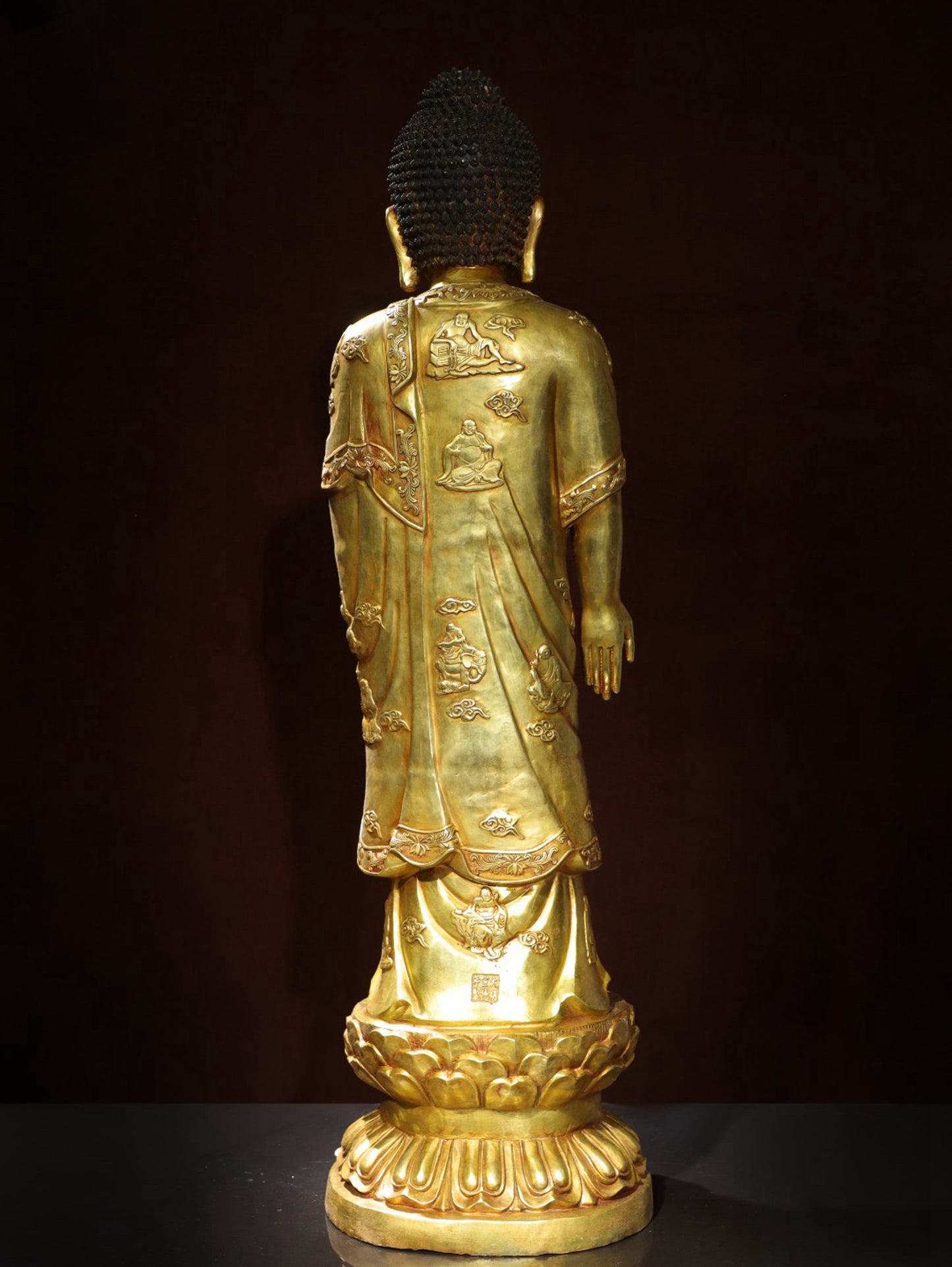 Bronze gilded Buddha statue of Amitabha Buddha