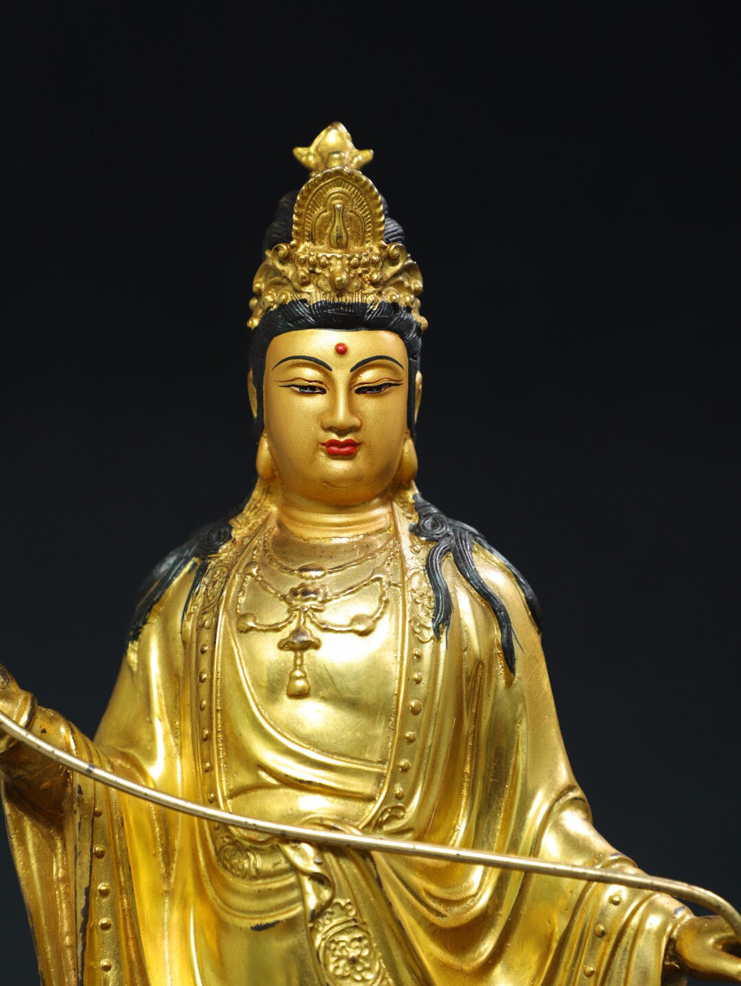Chinese antique pure copper statue of Bodhisattva Da Shi