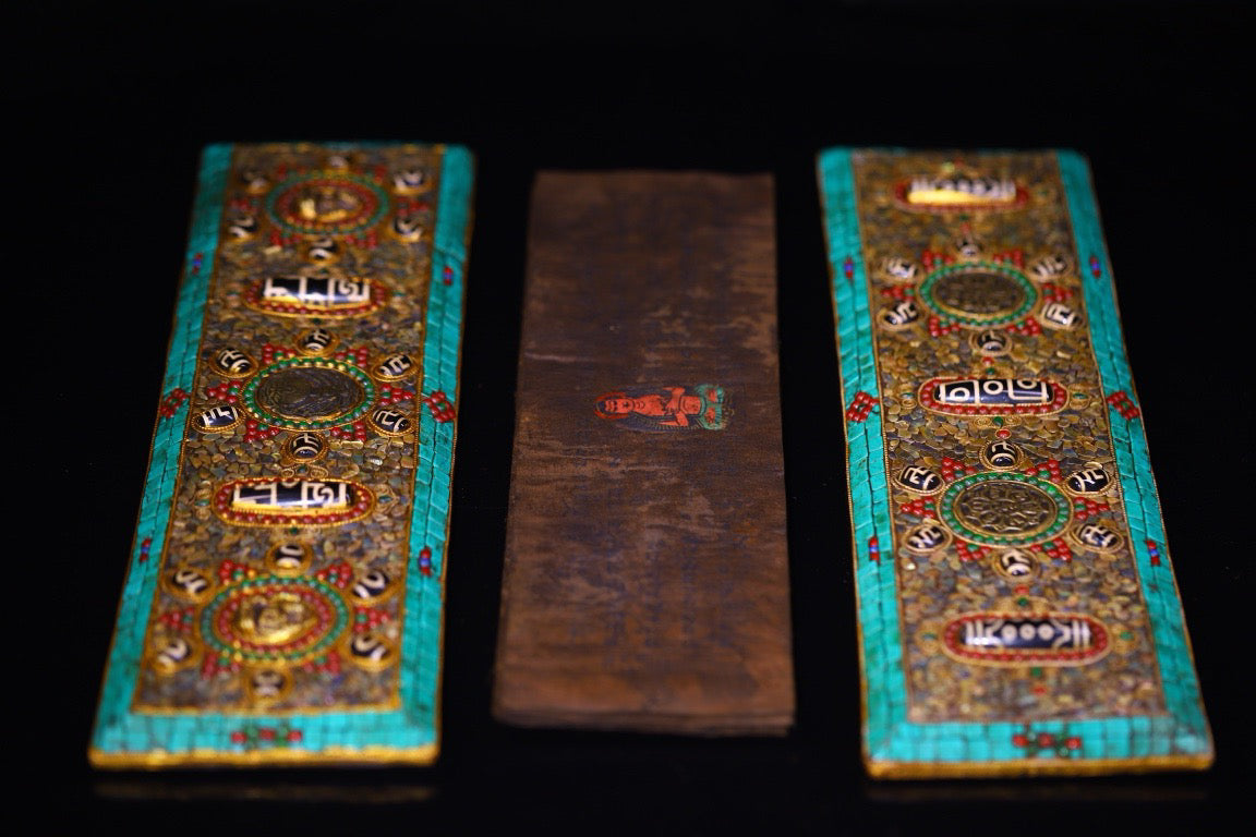 High monk hand drawn old scriptures