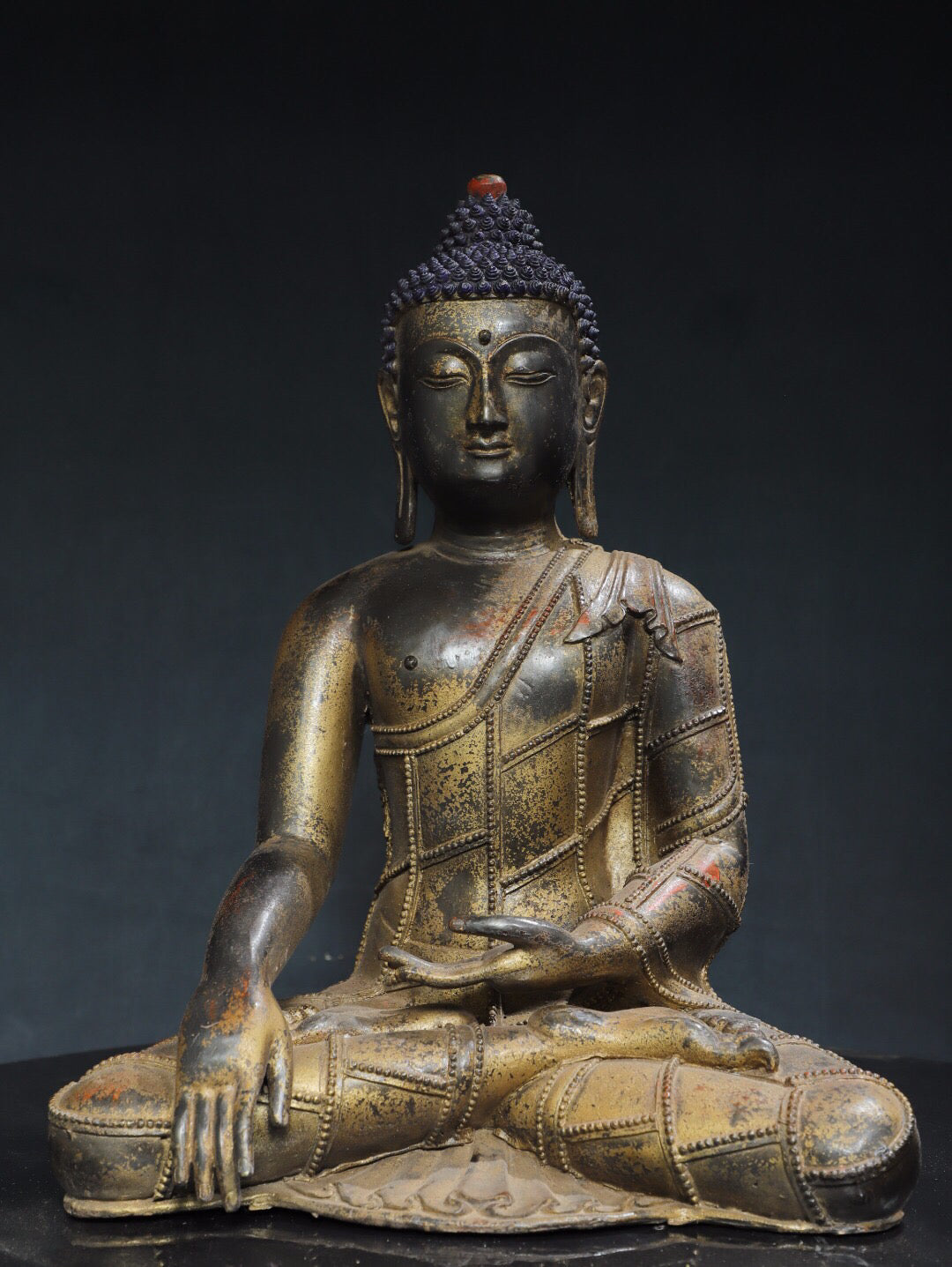 Chinese antique pure copper statue of Amitabha Buddha