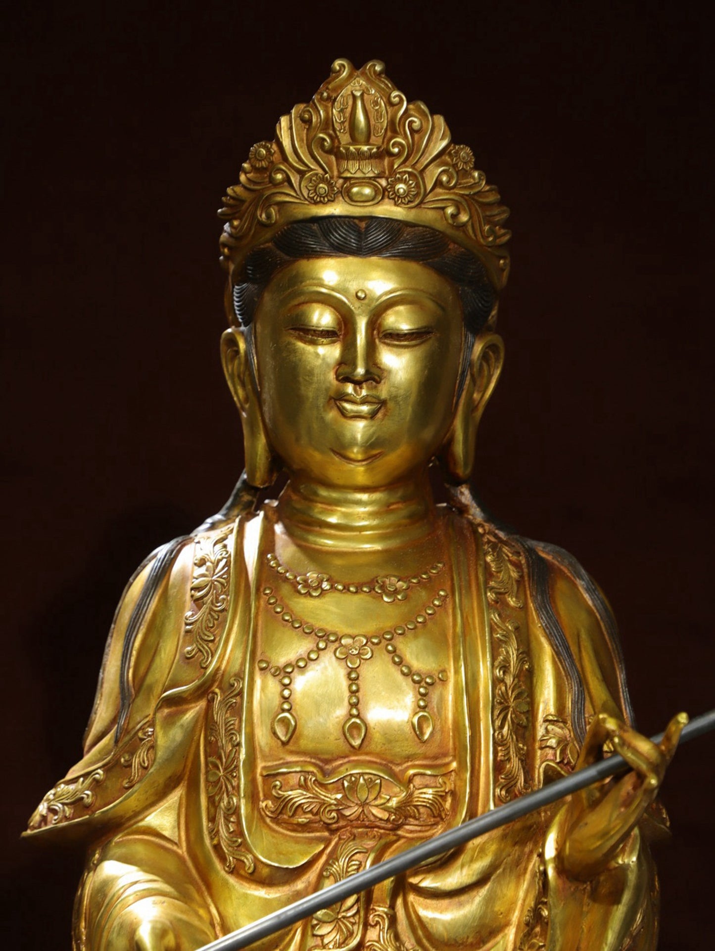 Bronze gilded statue of Bodhisattva Da Shi Zhi