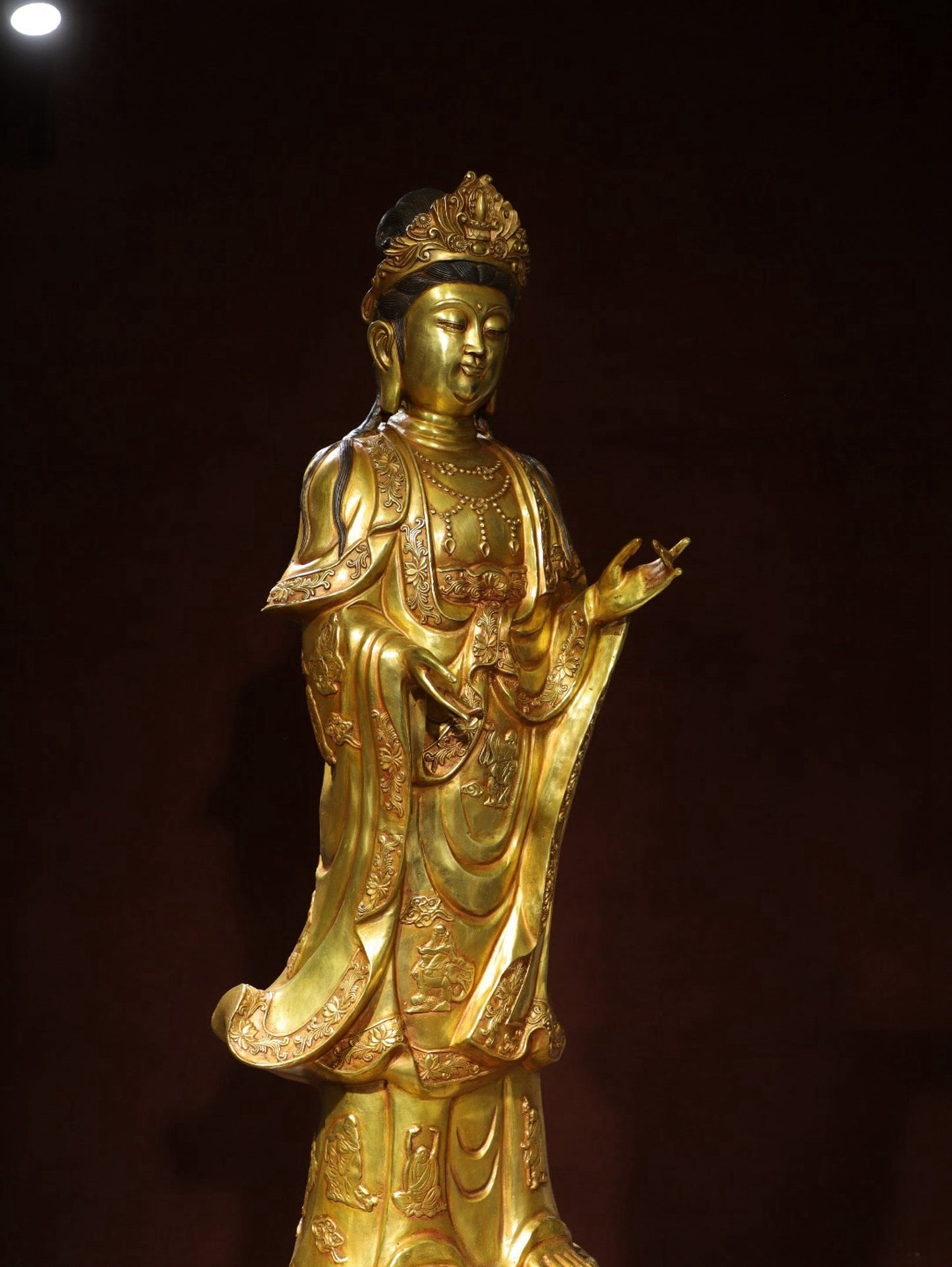 Bronze gilded statue of Bodhisattva Da Shi Zhi