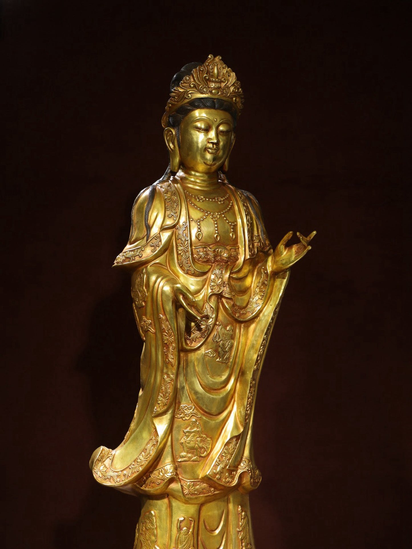 Bronze gilded statue of Bodhisattva Da Shi Zhi