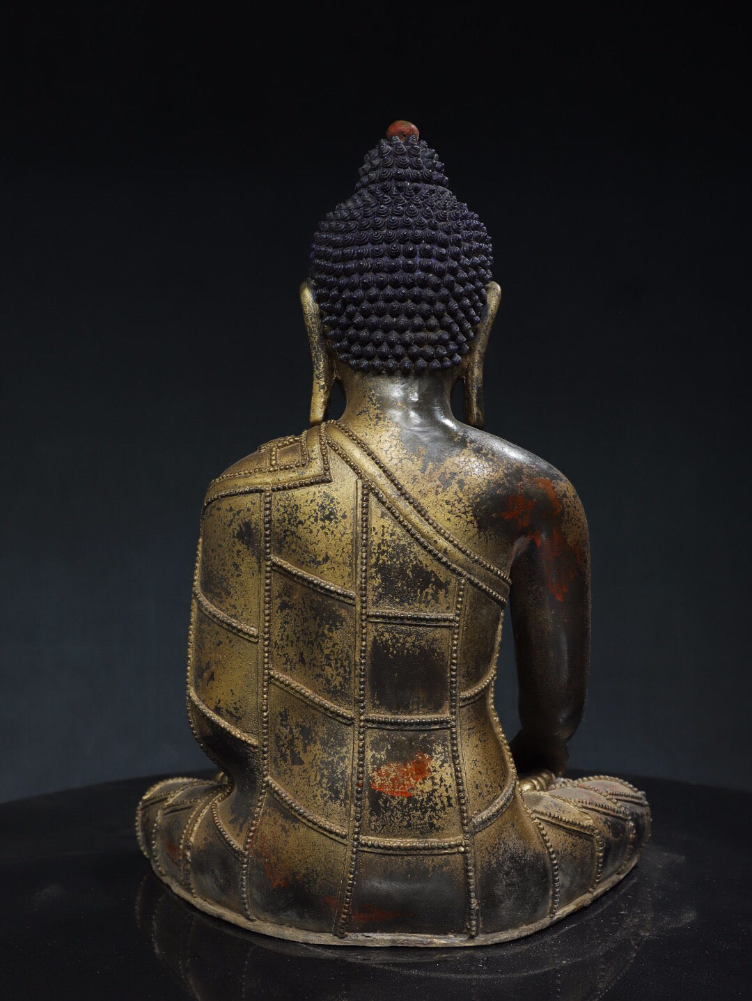 Chinese antique pure copper statue of Amitabha Buddha