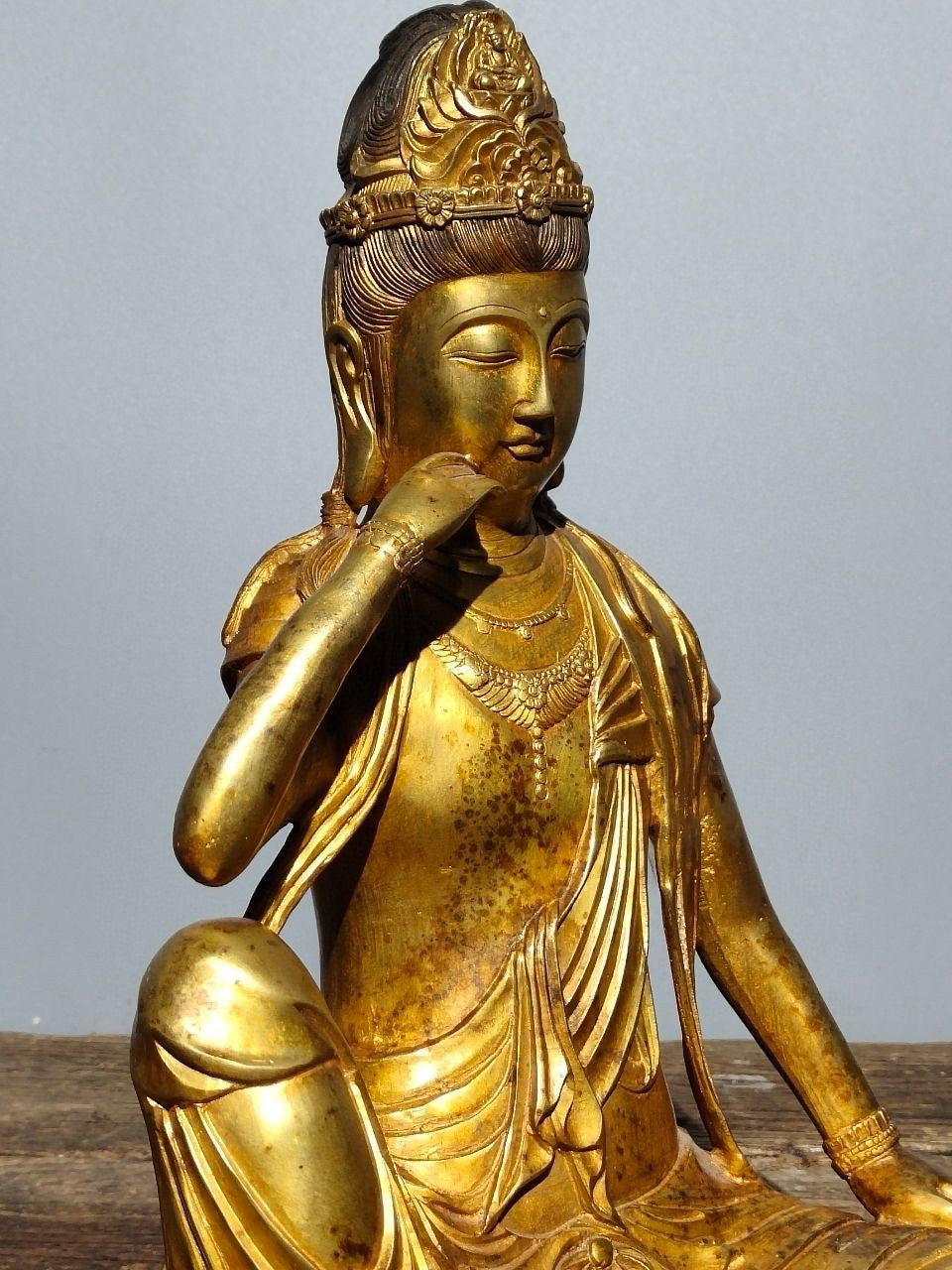 Chinese antique pure copper Buddha statue