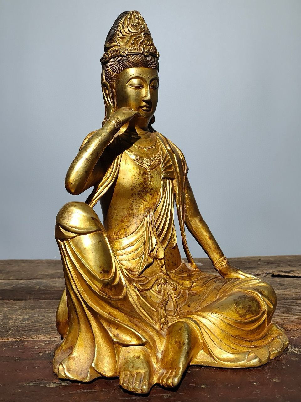 Chinese antique pure copper Buddha statue