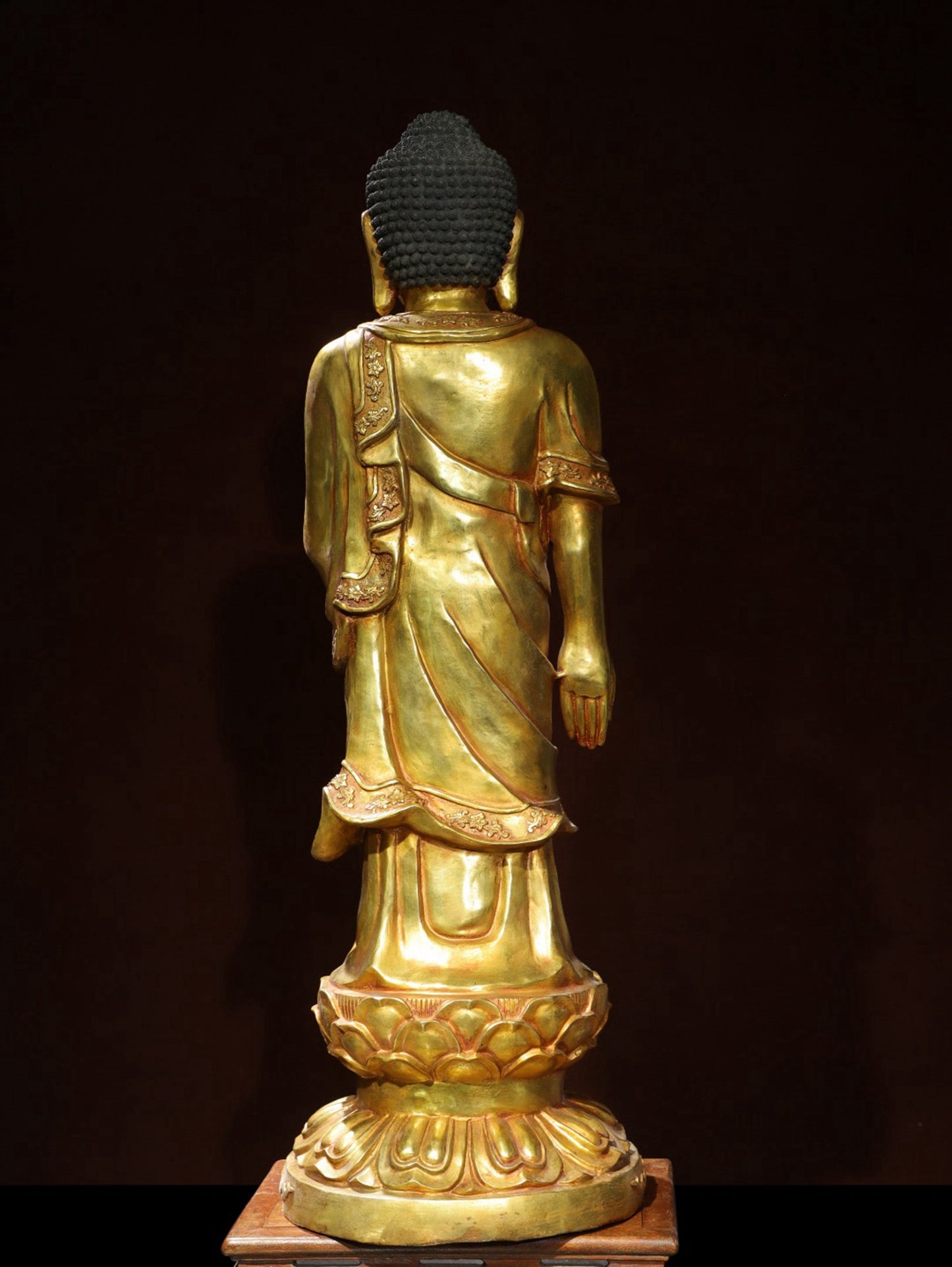 Bronze gilded Buddha statue of Amitabha Buddha