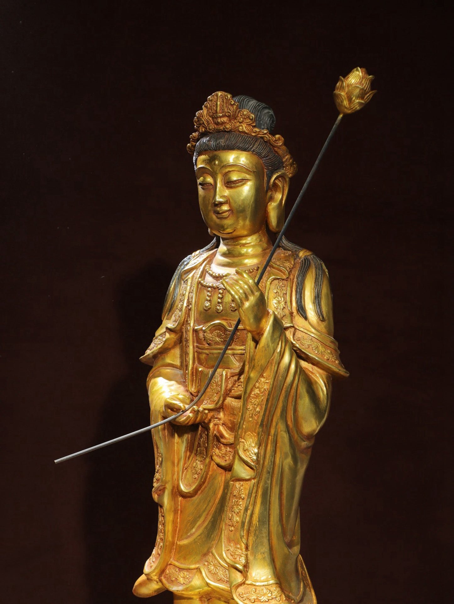 Bronze gilded statue of Bodhisattva Da Shi Zhi