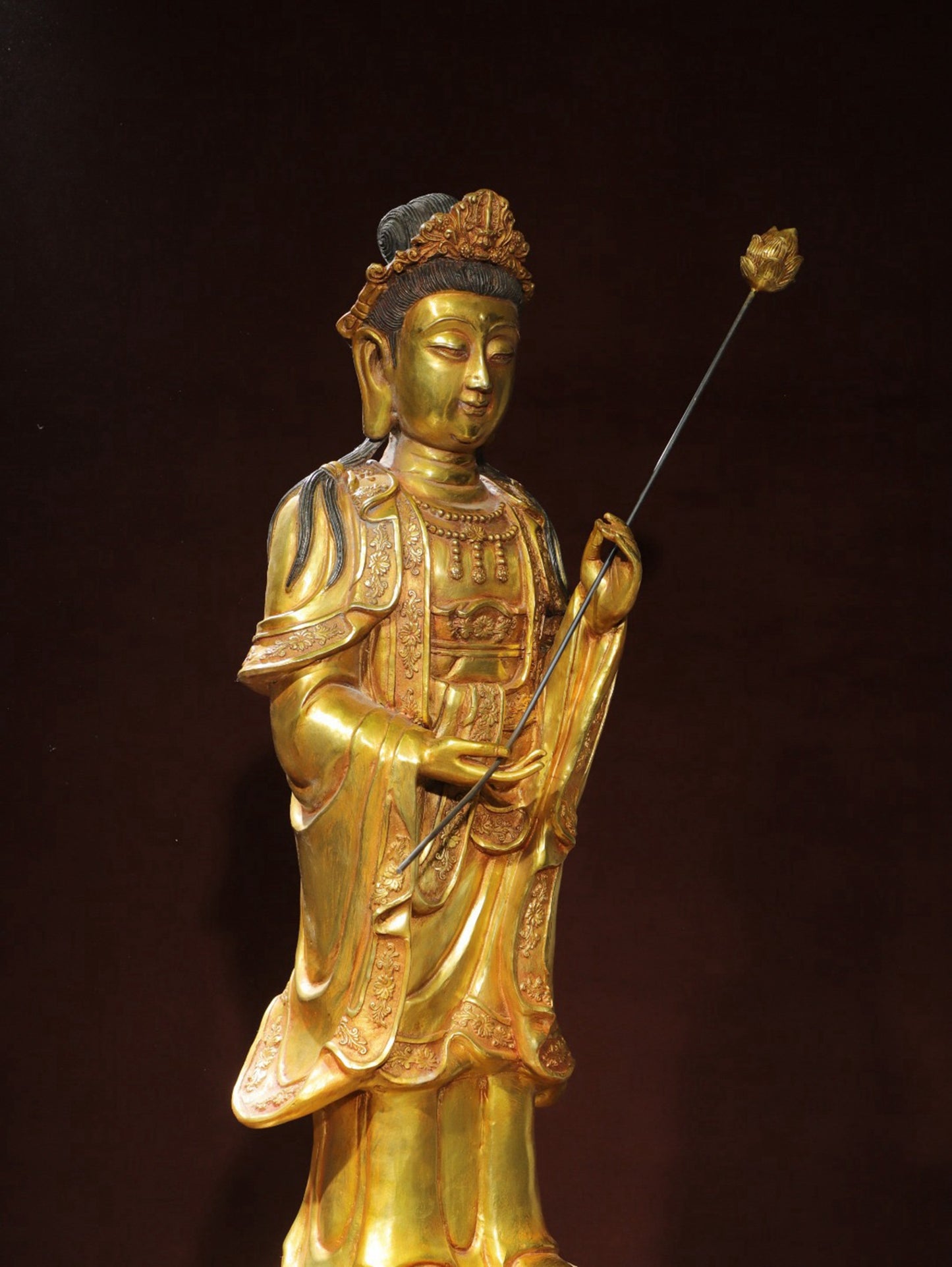 Bronze gilded statue of Bodhisattva Da Shi Zhi