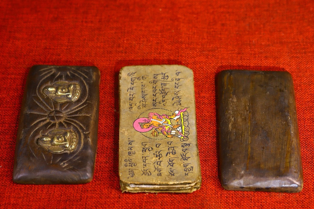High monk hand drawn old scriptures