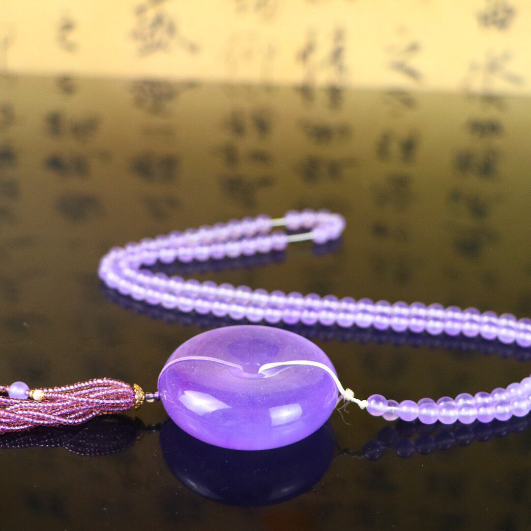 Chinese antique high ice [Ping An buckle]