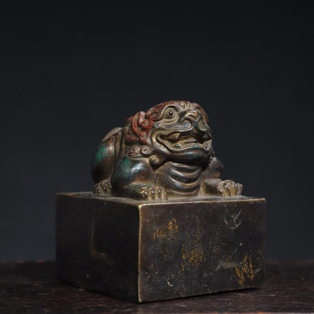 Chinese Antique Pure Copper [Beast] Seal