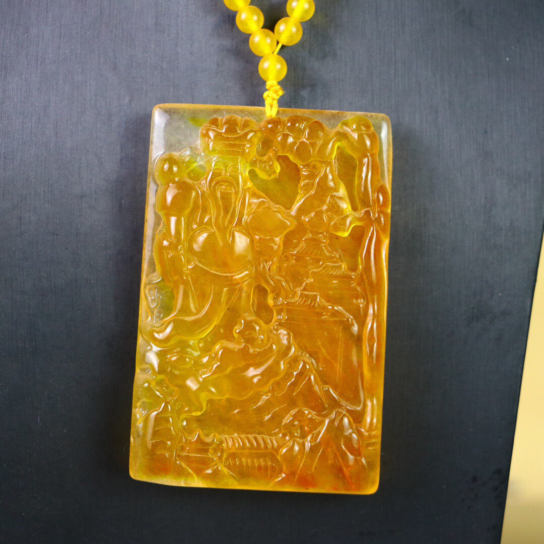Chinese antique high ice [God of Wealth Brand]