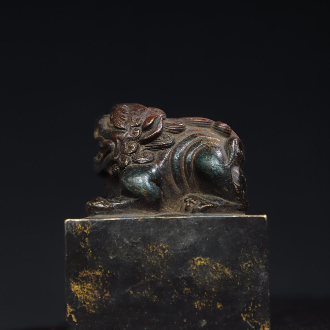 Chinese Antique Pure Copper [Beast] Seal
