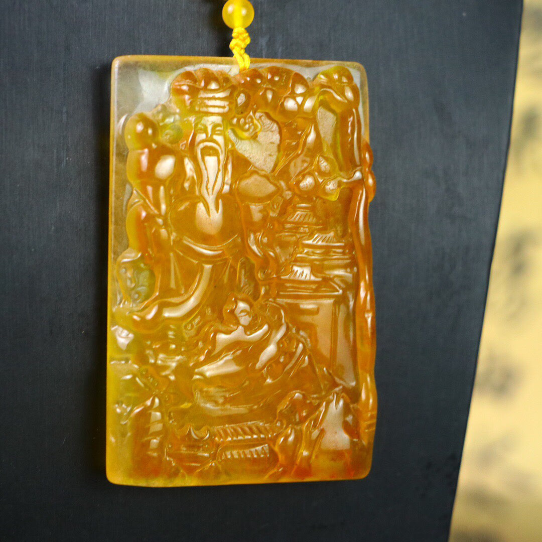 Chinese antique high ice [God of Wealth Brand]