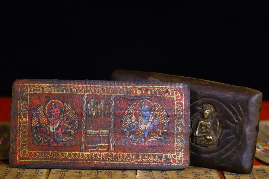 High monk hand drawn old scriptures