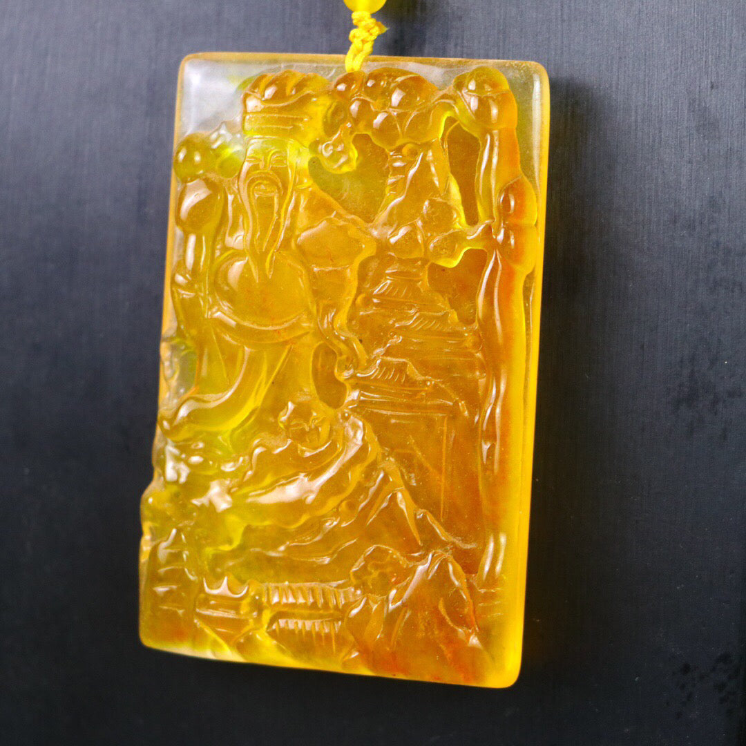 Chinese antique high ice [God of Wealth Brand]