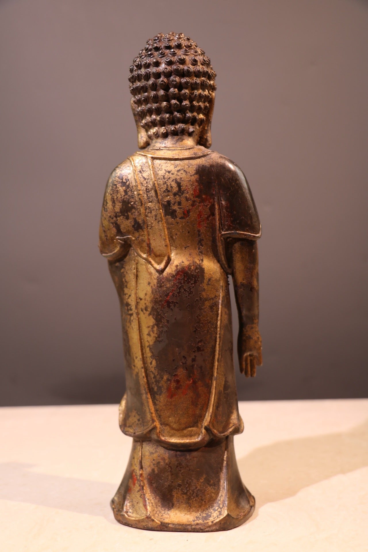 Chinese antique pure copper statue of Shakyamuni Buddha