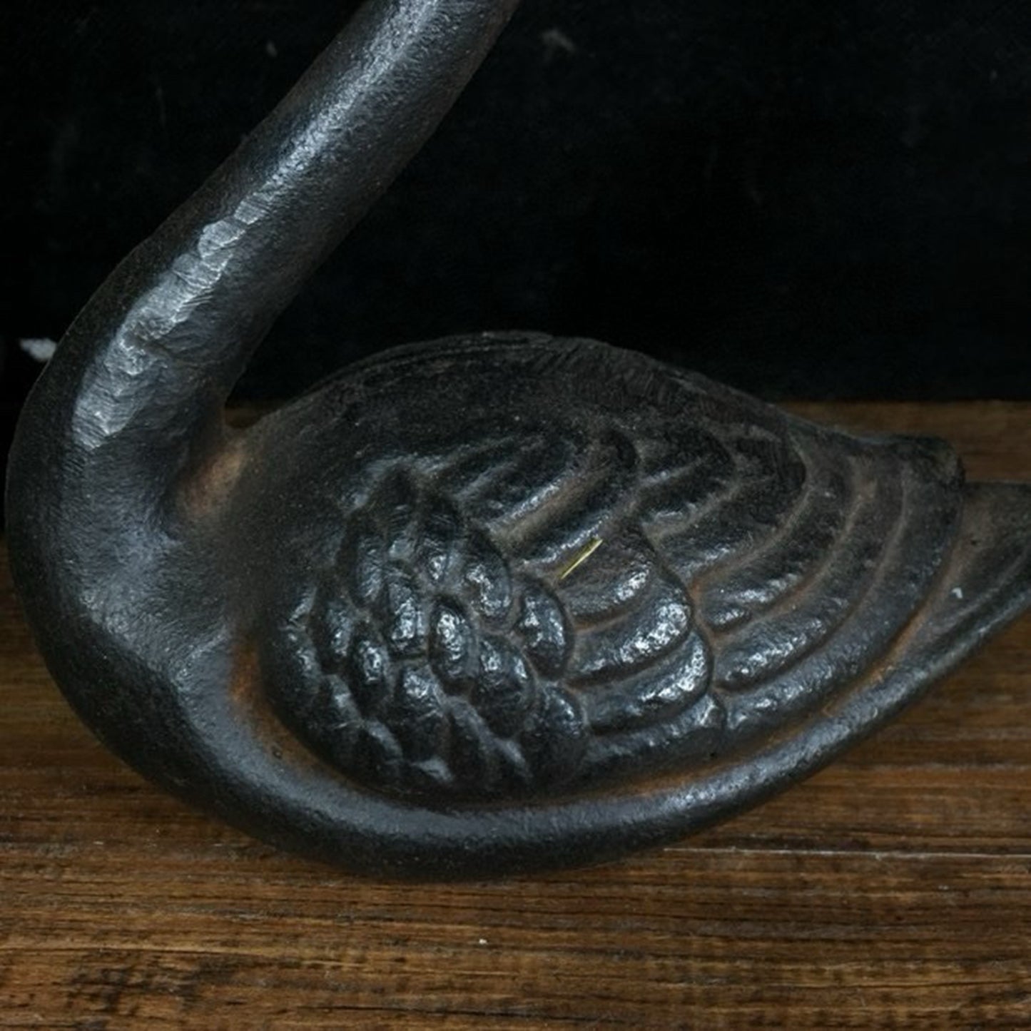 Pure iron swan ornament