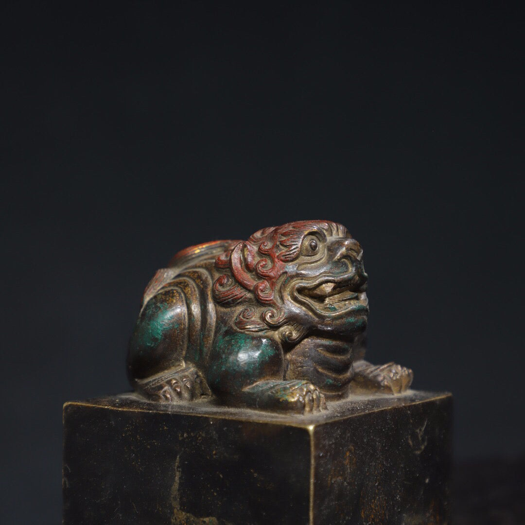 Chinese Antique Pure Copper [Beast] Seal