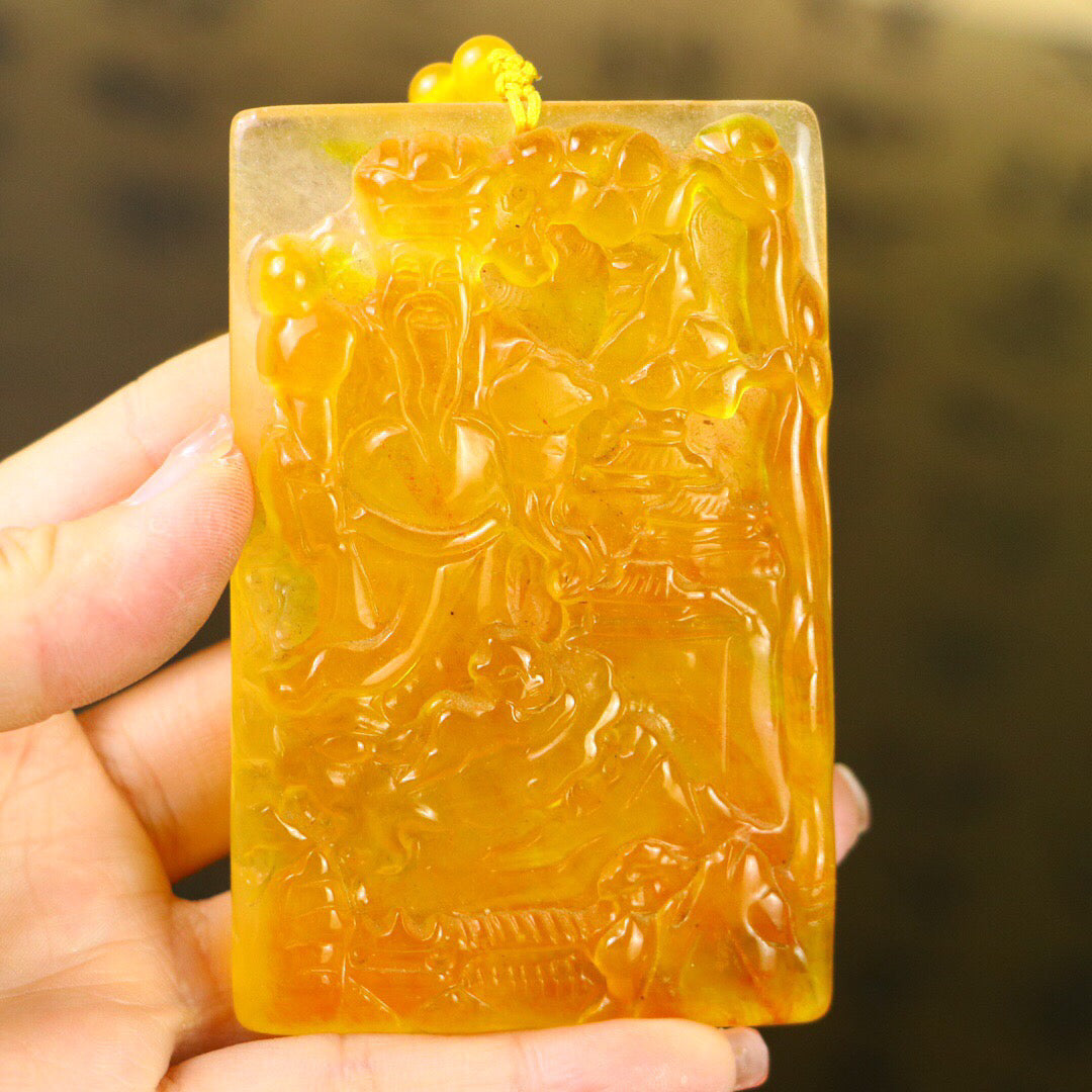Chinese antique high ice [God of Wealth Brand]