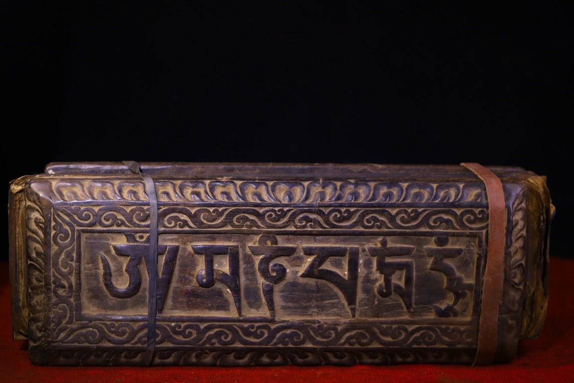 High monks in temples hand drawn old scriptures
