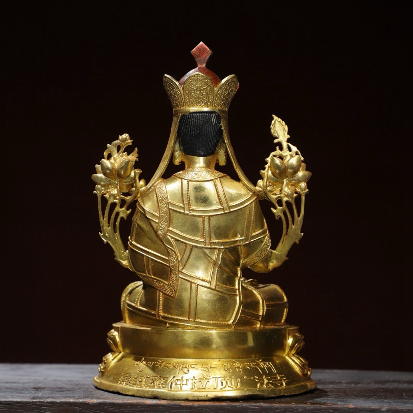 Bronze painted Buddha statue of Zongkaba