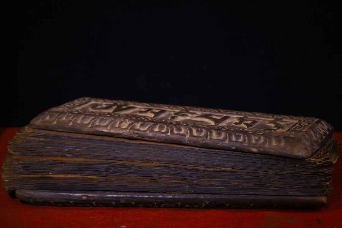 High monks in temples hand drawn old scriptures