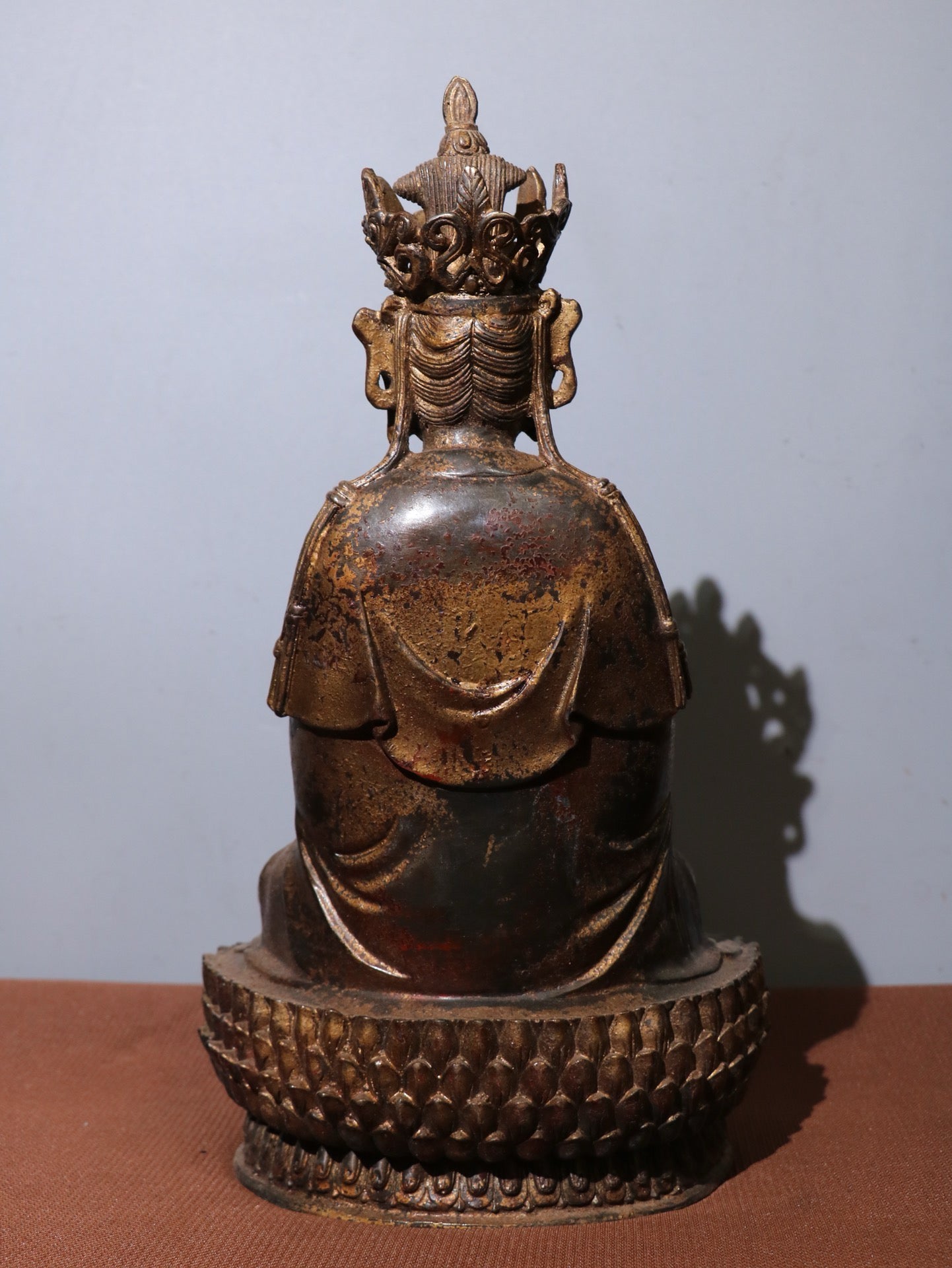Chinese antique pure copper statue of Guanyin Bodhisattva