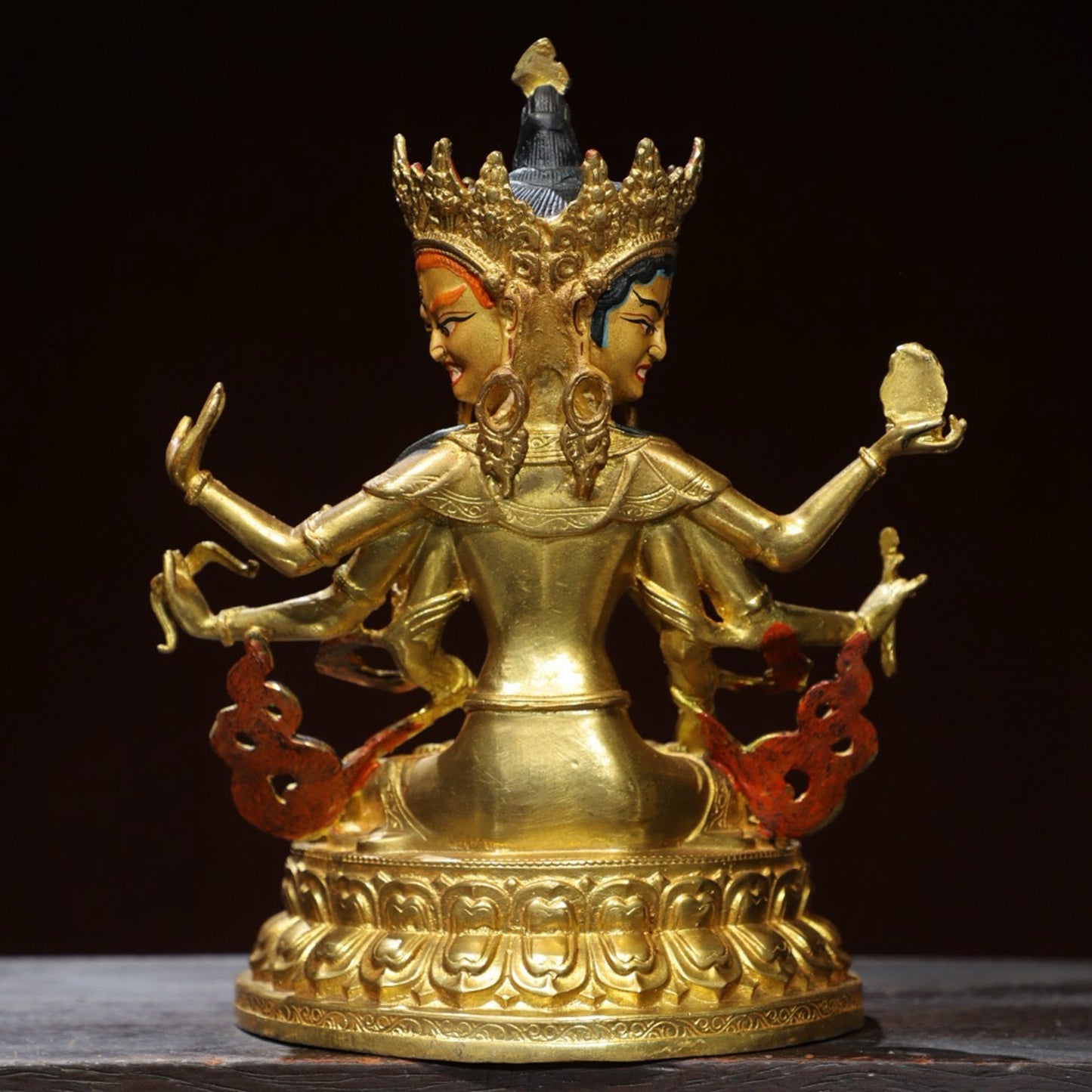 Bronze painted statue of the Holy Mother of Buddha