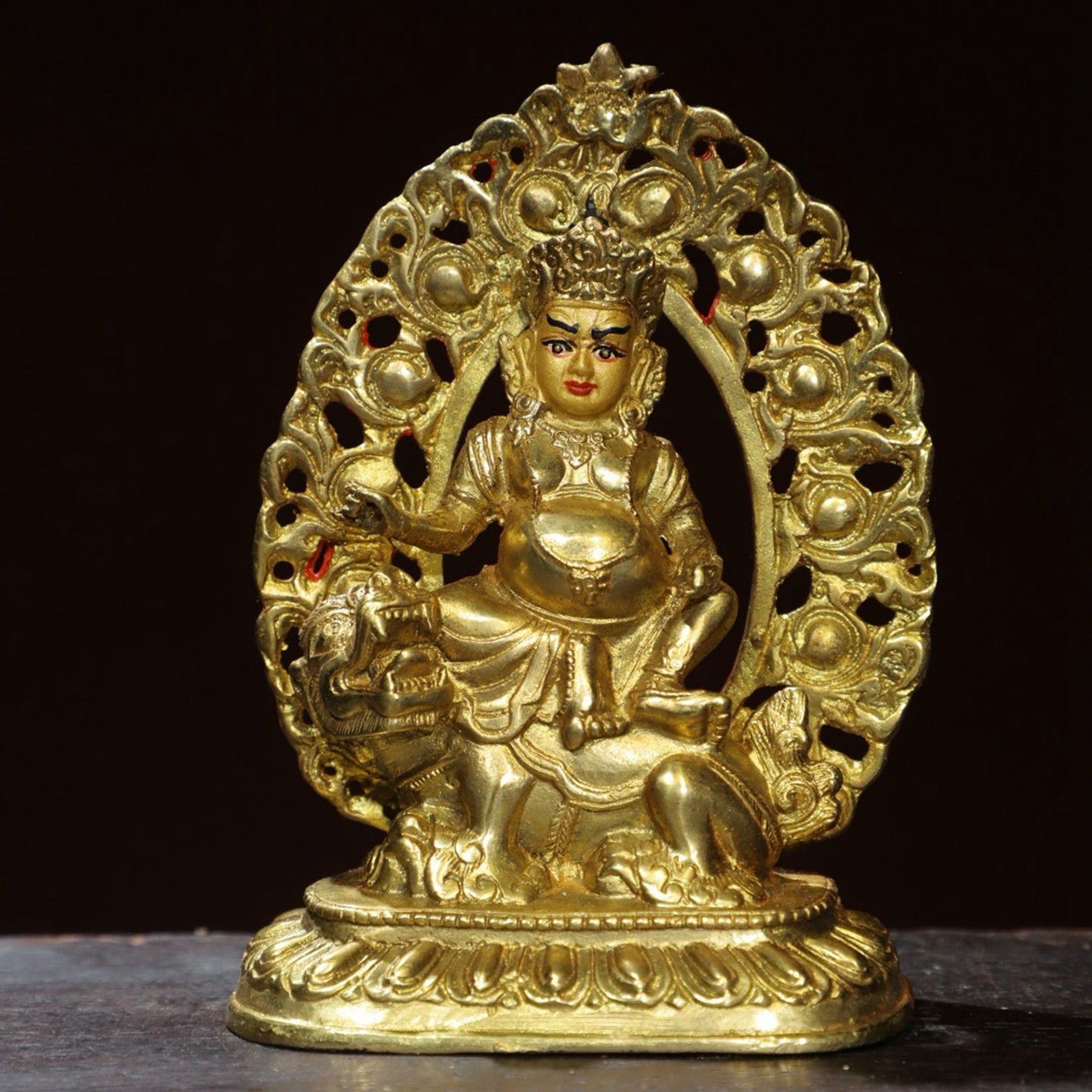 Bronze painted [Treasure Heavenly King] Buddha statue