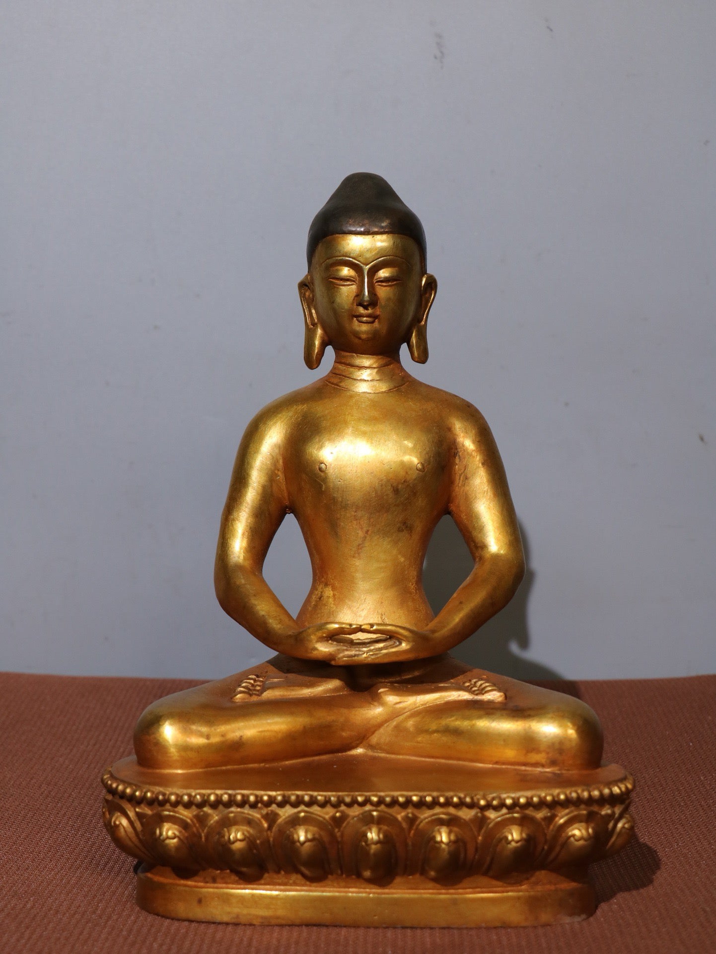 Chinese antique pure copper statue of Shakyamuni Buddha
