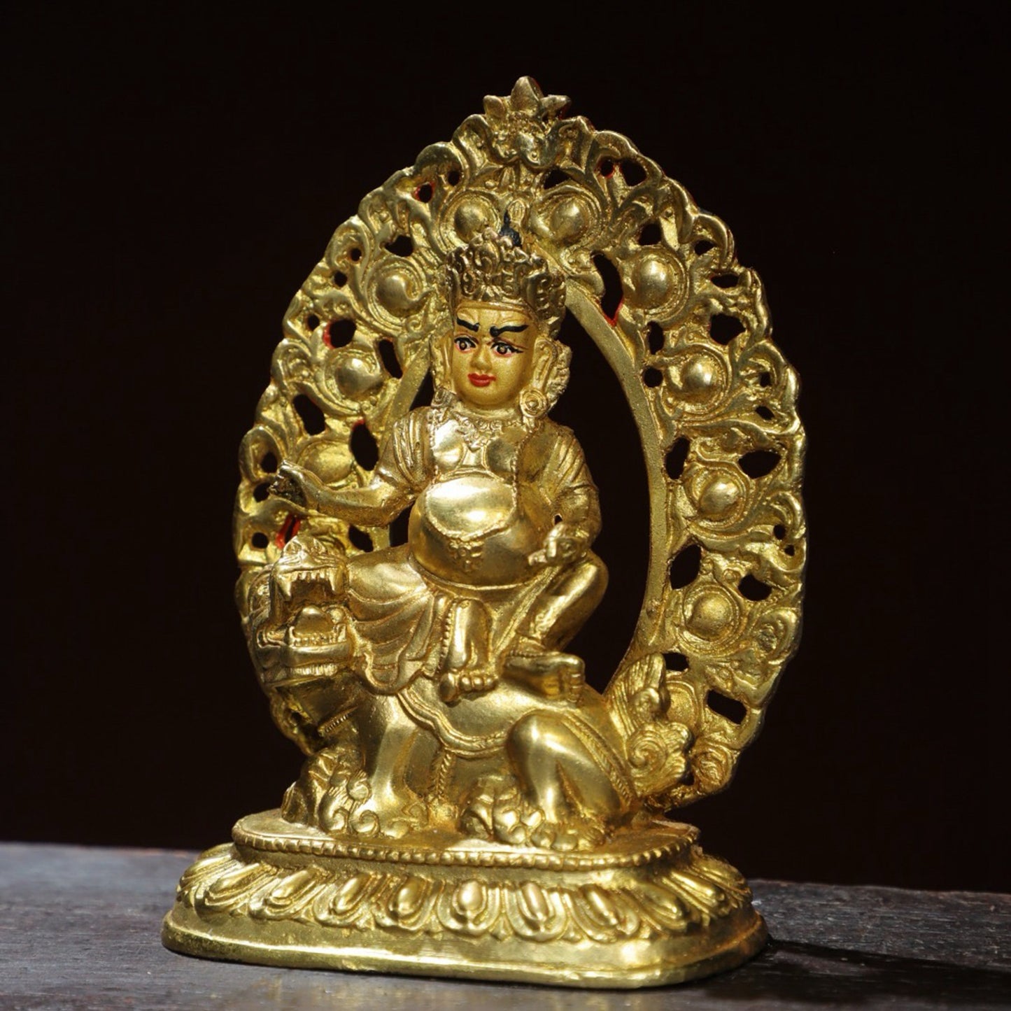 Bronze painted [Treasure Heavenly King] Buddha statue